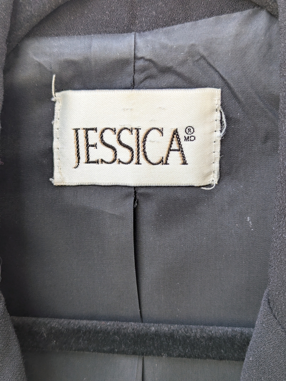 Vintage Jessica Black Longline Blazer Coat Office Siren Corpcore 90s Minimalist - Picture 9 of 13
